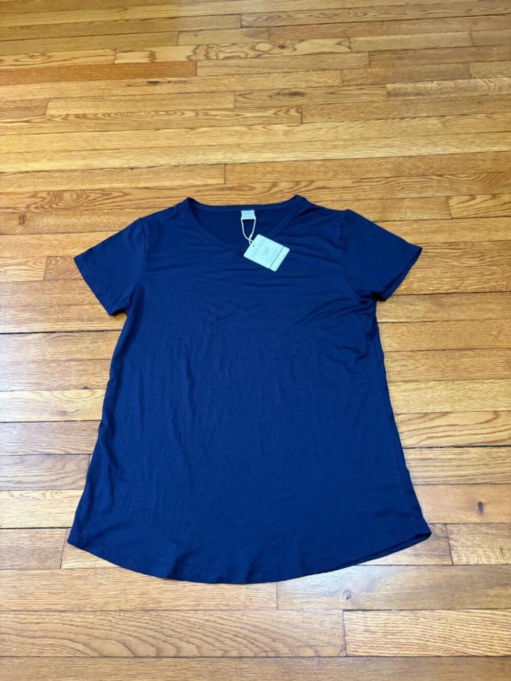 Mia & Tess Women's Lounge Shirt Size Large Navy Blue Oversized Top NEW $17